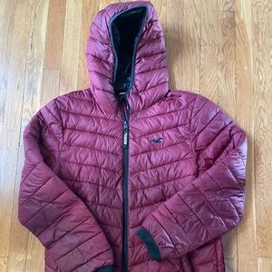 Men’s Maroon Hollister Puffer Coat